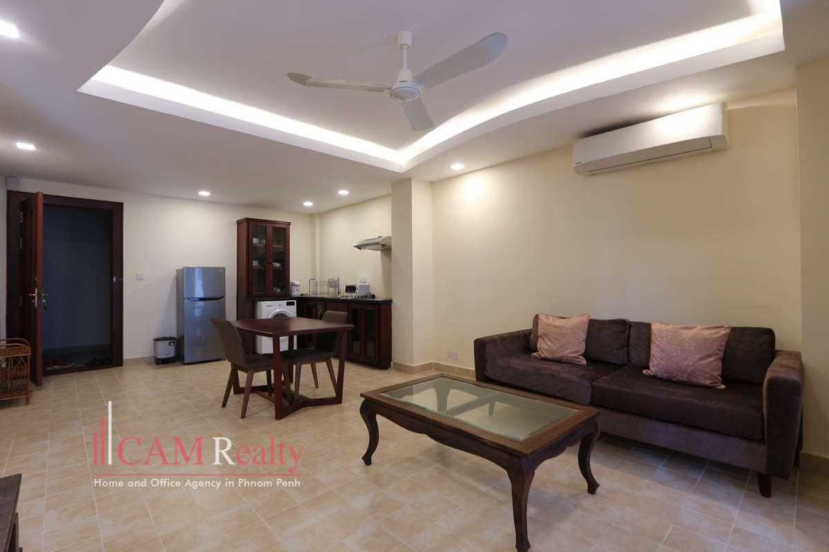 Doun Penh area| Western style 1 bedroom serviced apartment for rent in Phnom Penh| Pool & Gym