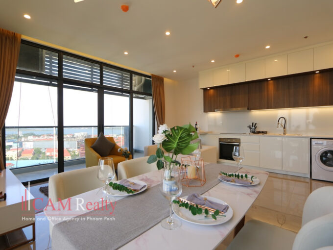 2 bedrooms serviced apartment for rent in Chroy Changvar Phnom Penh-TH1295168