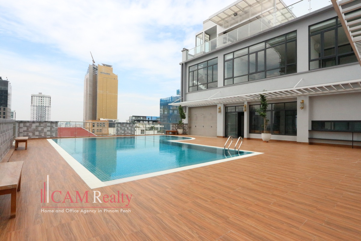 Toul Sleng area| Modern style 2 bedrooms serviced apartment for rent in Phnom Penh| Pool, Gym, Steam & Sauna