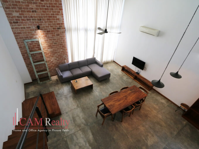 duplex 1 bedroom serviced apartment for rent in bkk1, phnom penh - N1485168