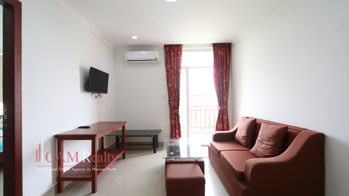 Tuek Thla area| 1 bedroom apartment for rent in Phnom Penh| Private balcony