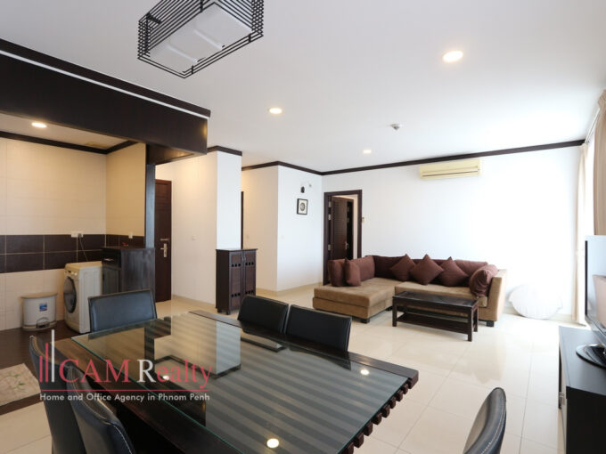 BKK1 area| 3 bedrooms apartment for rent in Phnom Penh| Swimming pool and gym