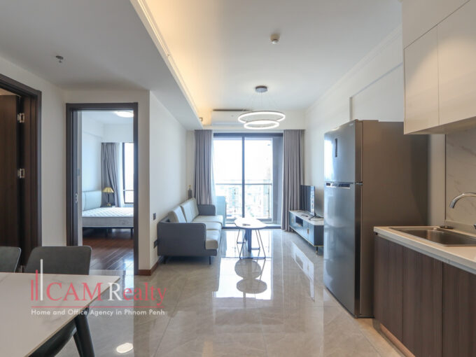1 bedroom condo on 40th floor for rent at Agile Sky Residence in BKK3 (border BKK1), Phnom Penh - N3509168