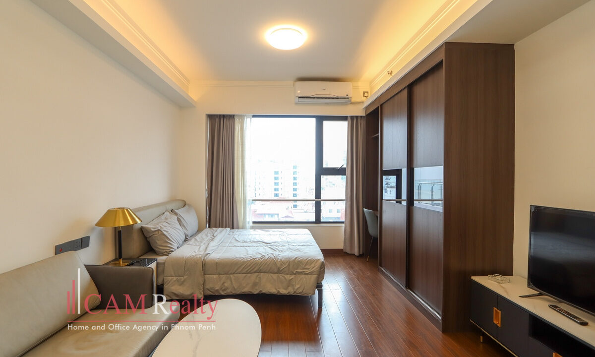 Studio condo for rent at Agile Sky Residence in BKK3 (border BKK1), Phnom Penh - N3478168