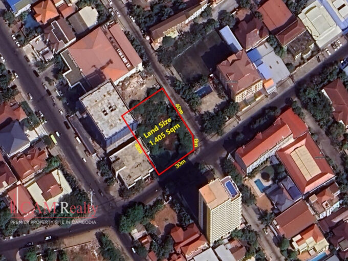 1,405 Sqm Corner Land For Rent In Sangkat Boeng Kak Ti Muoy