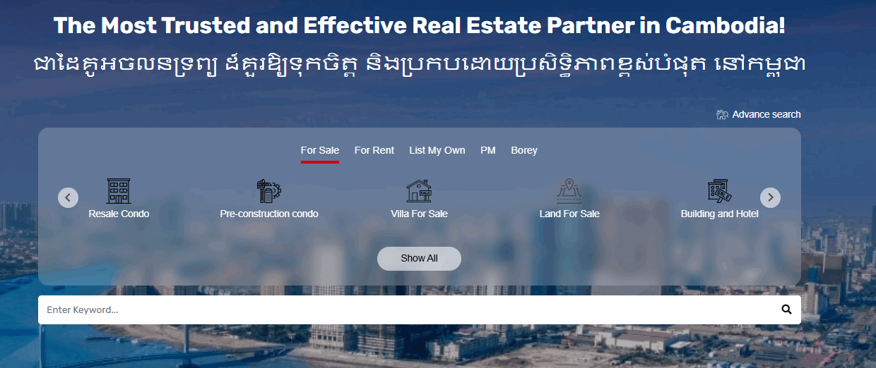 Real Estate Website in Cambodia | CAM Realty: Rentals & Sales