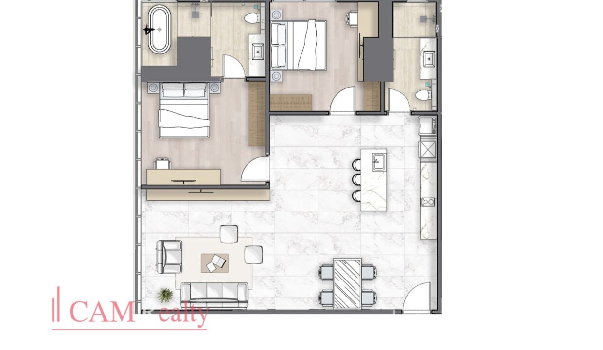 Grand Mansion Apartment – Serviced Apartment For Rent in BKK1