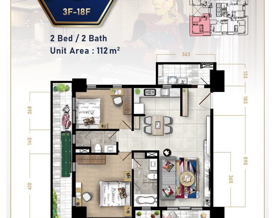 Picasso City Garden – Serviced Apartment in BKK1