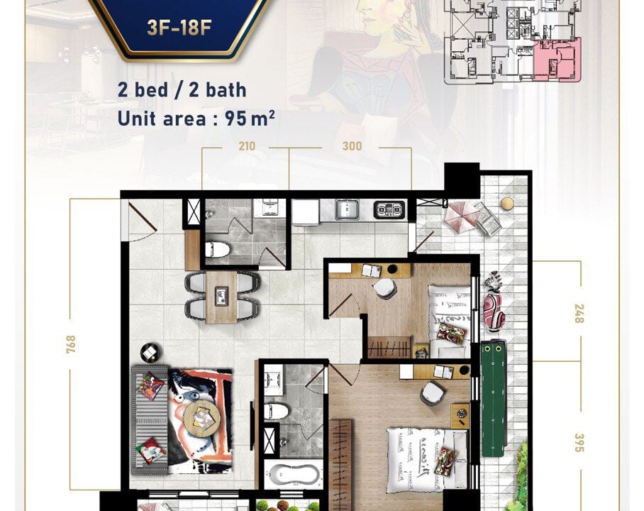 Picasso City Garden – Serviced Apartment in BKK1