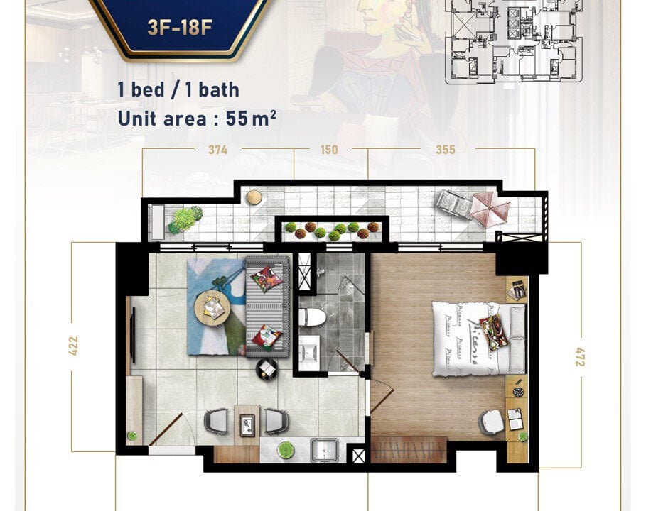 Picasso City Garden – Serviced Apartment in BKK1